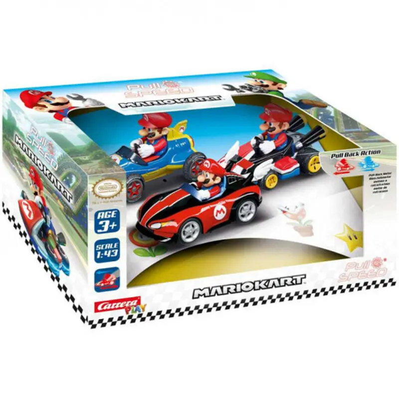 Mario Kart Mario Pull Speed 3-er Pack Autos termékfotó