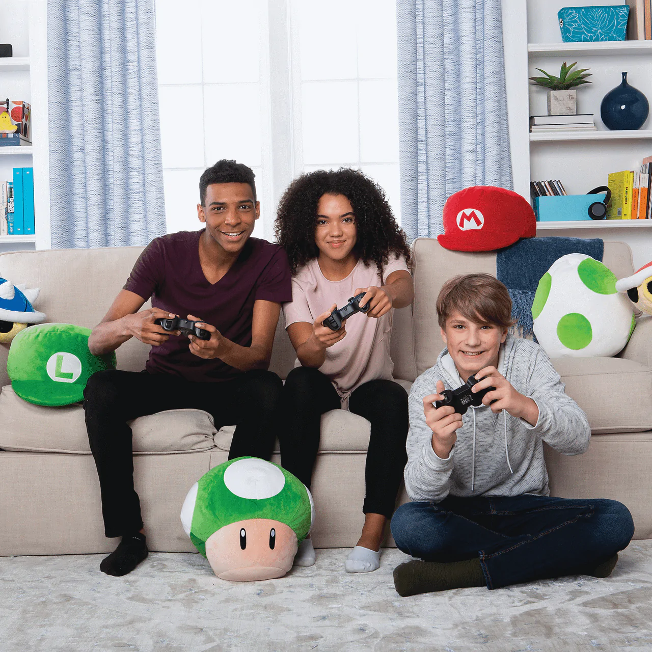 Mario Kart Mocchi-Mocchi Plüschfigur 1-Up Pilz 36 cm Produktfoto