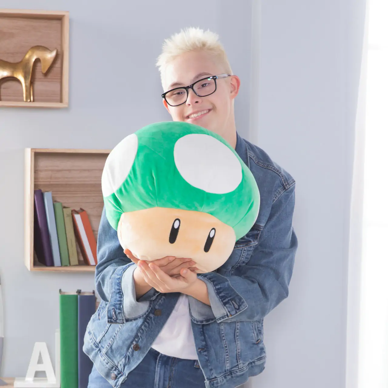 Mario Kart Mocchi-Mocchi Plüschfigur 1-Up Pilz 36 cm Produktfoto