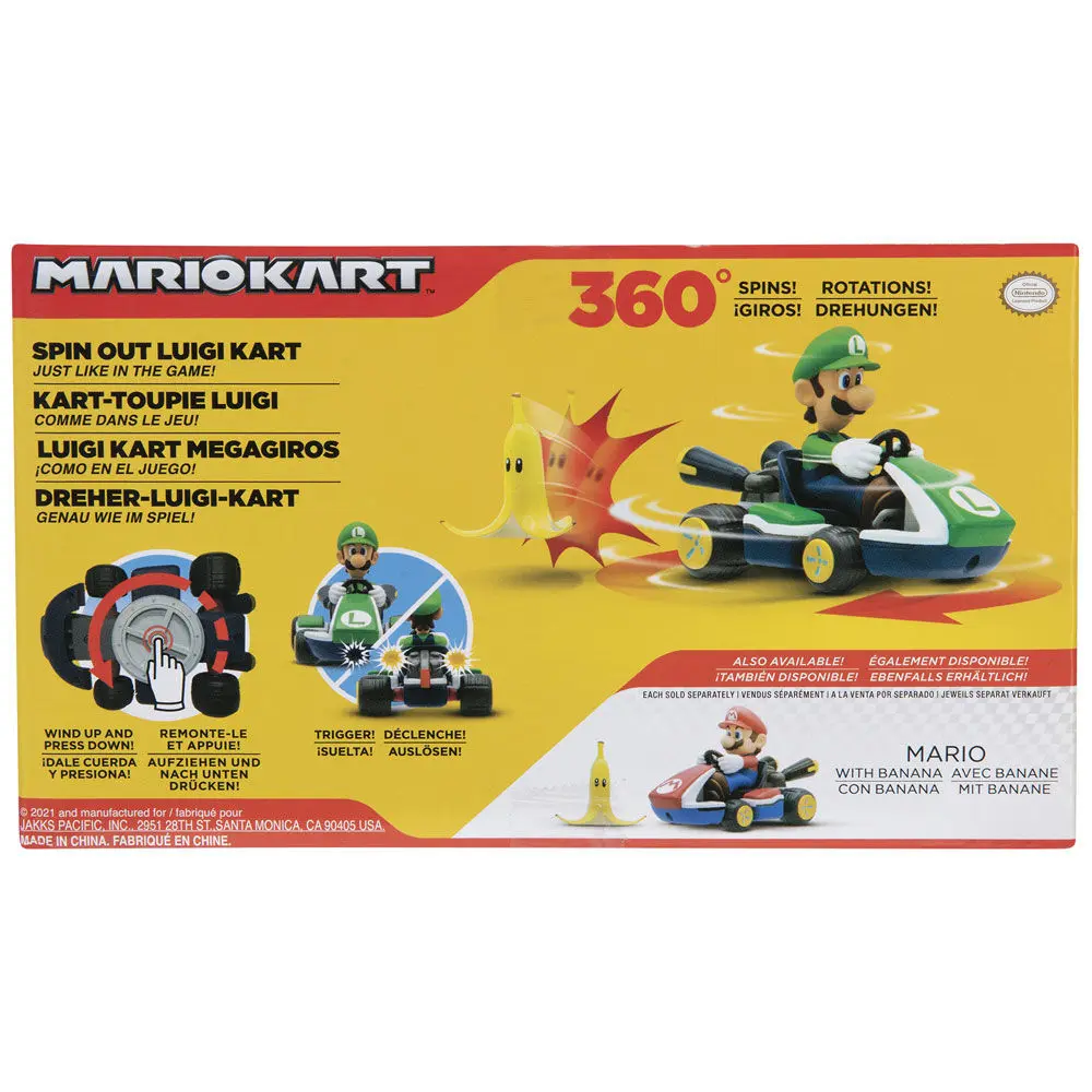 Mario Kart spinout Luigi Kart Figur 6cm termékfotó