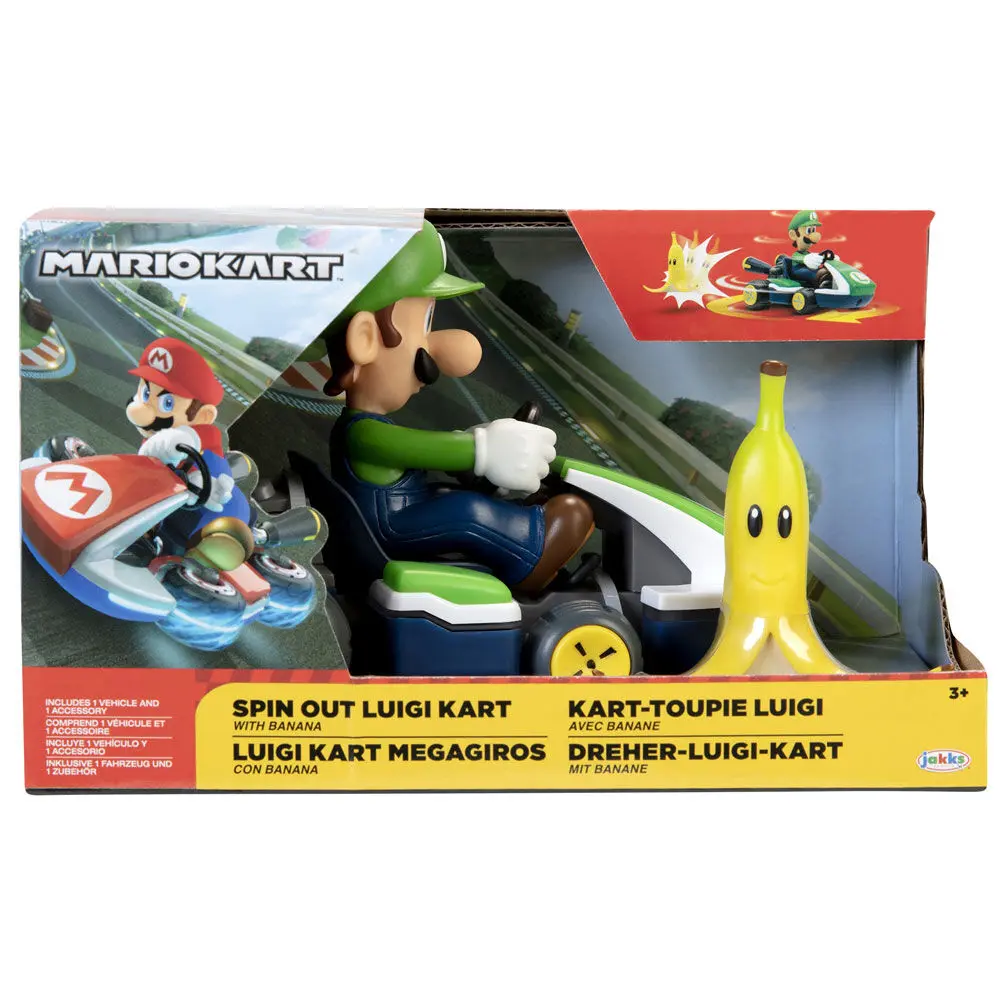 Mario Kart spinout Luigi Kart Figur 6cm termékfotó