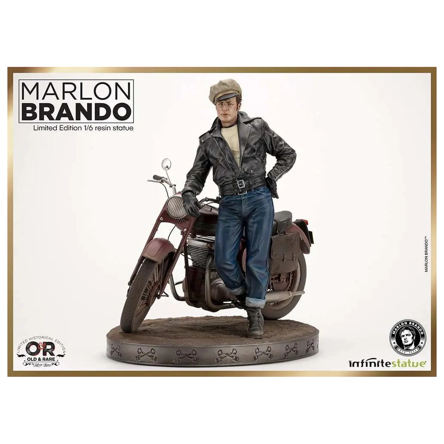 Marlon Brando mit Motorrad Statue Limitierte Edition 1/6 30cm Produktfoto