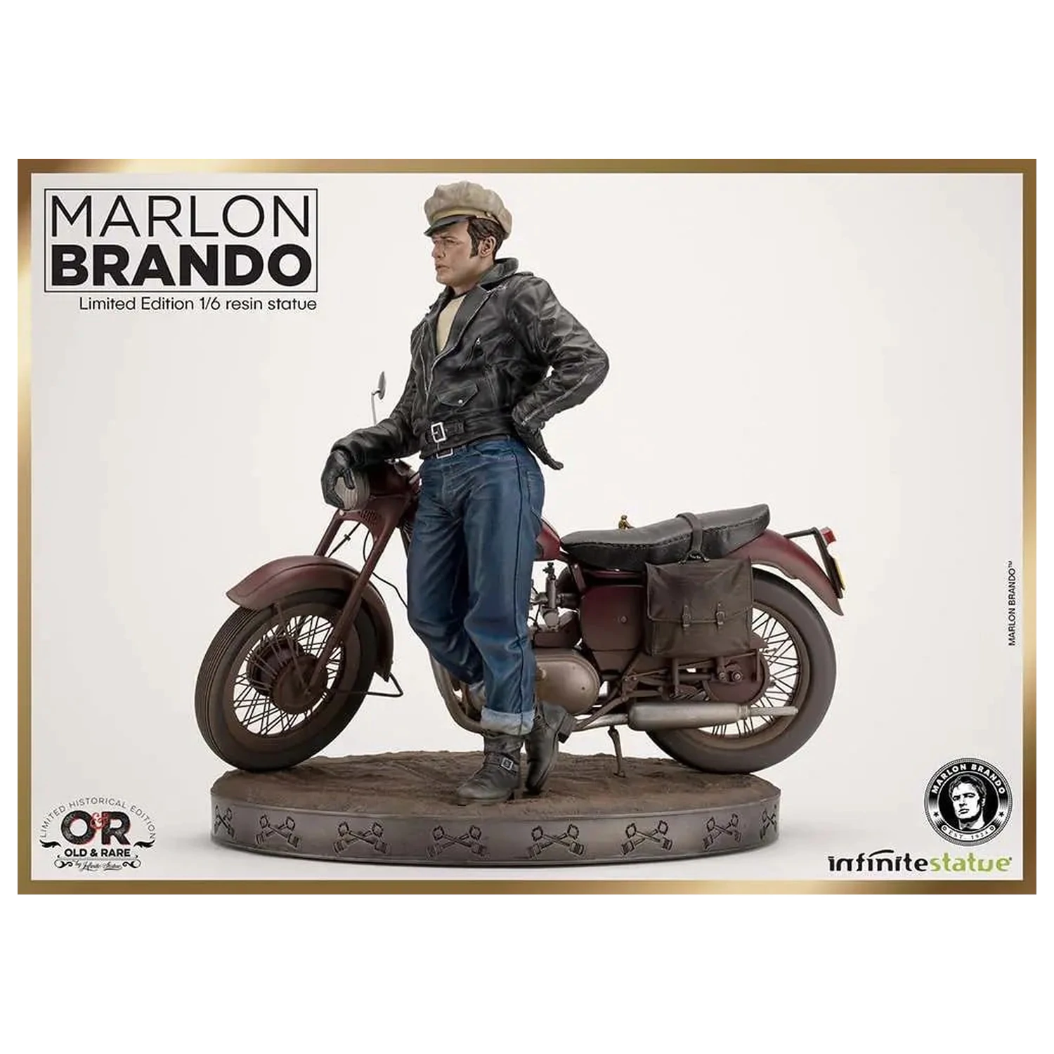 Marlon Brando mit Motorrad Statue Limitierte Edition 1/6 30cm Produktfoto