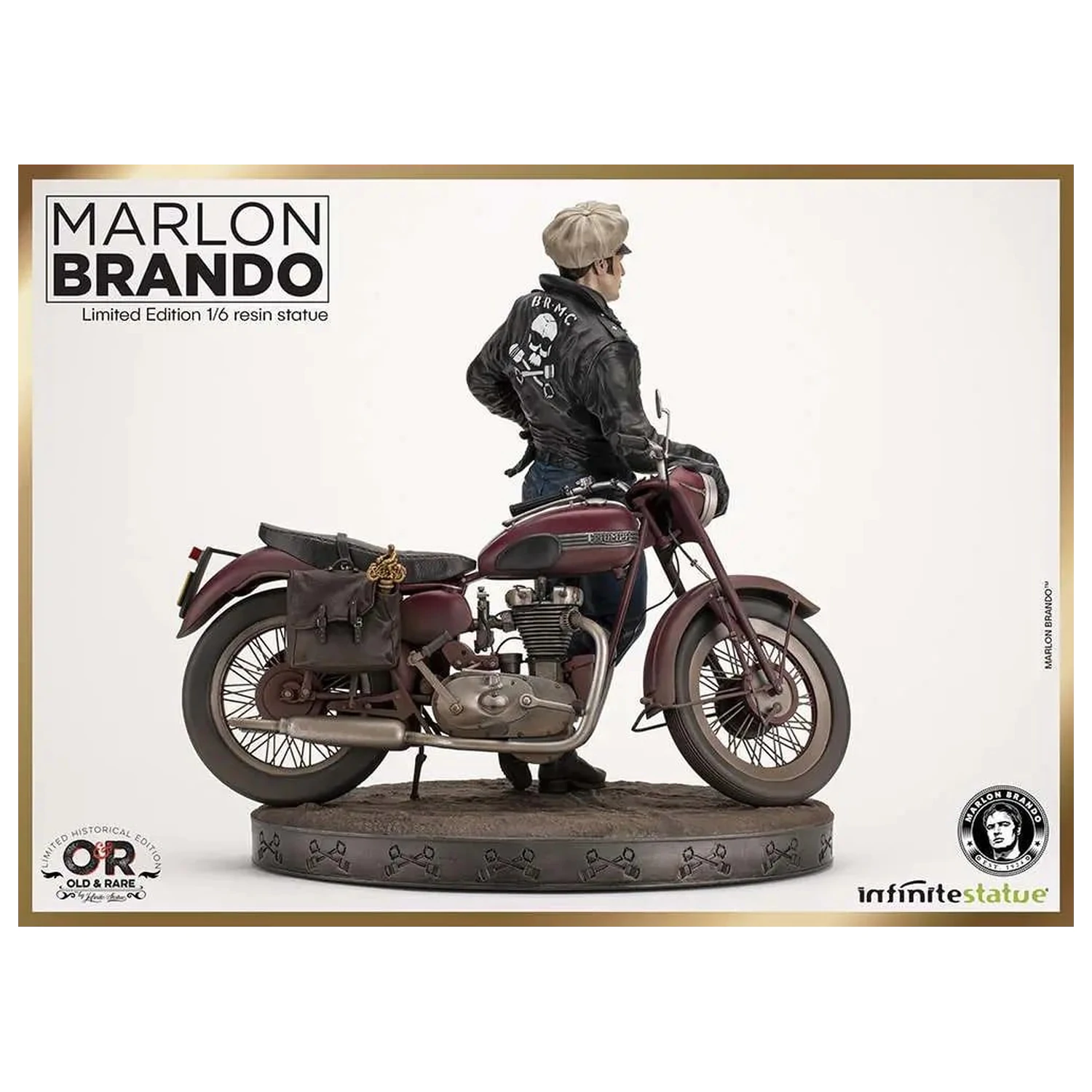 Marlon Brando mit Motorrad Statue Limitierte Edition 1/6 30cm Produktfoto