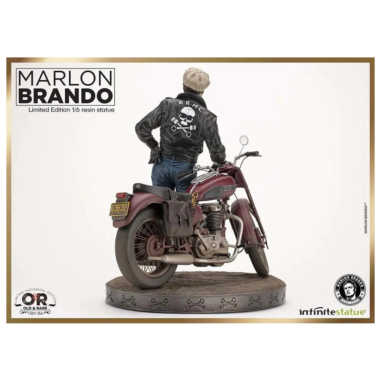Marlon Brando mit Motorrad Statue Limitierte Edition 1/6 30cm Produktfoto
