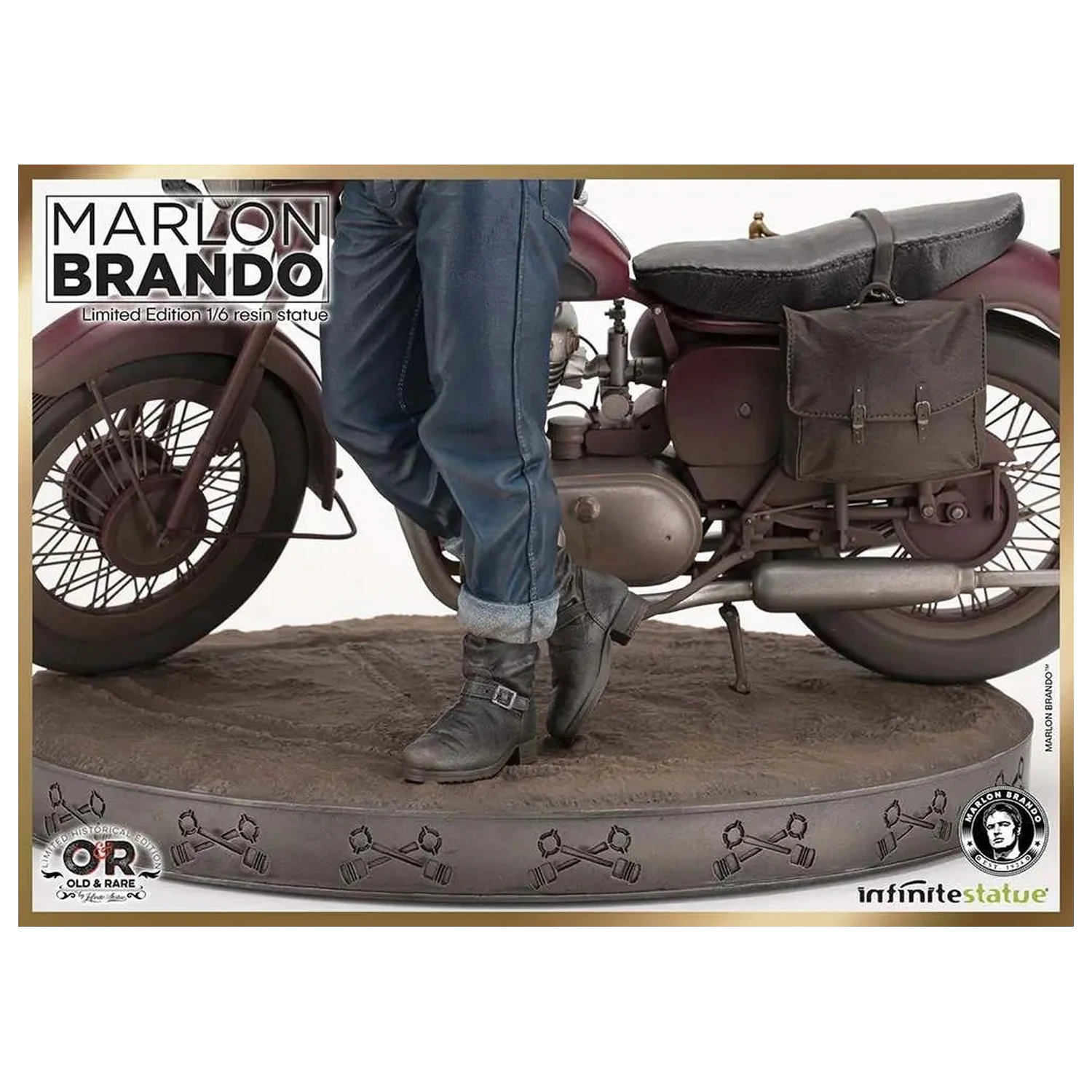 Marlon Brando mit Motorrad Statue Limitierte Edition 1/6 30cm Produktfoto