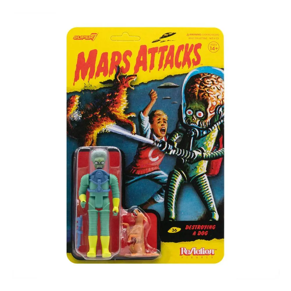 Mars Attacks ReAction Actionfigur Destroying A Dog 10 cm Produktfoto
