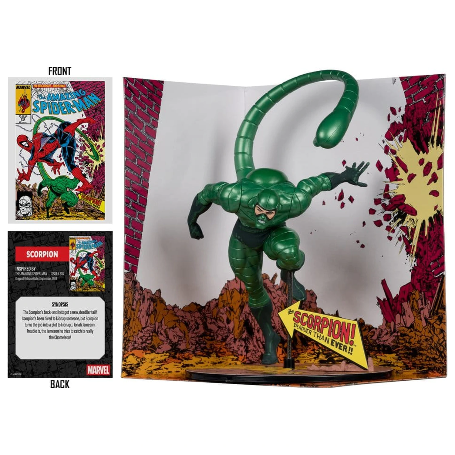 Marvel PVC Statue 1/10 Scorpion (Metallic) (The Amazing Spider-Man #318) (Gold Label) 18 cm Produktfoto