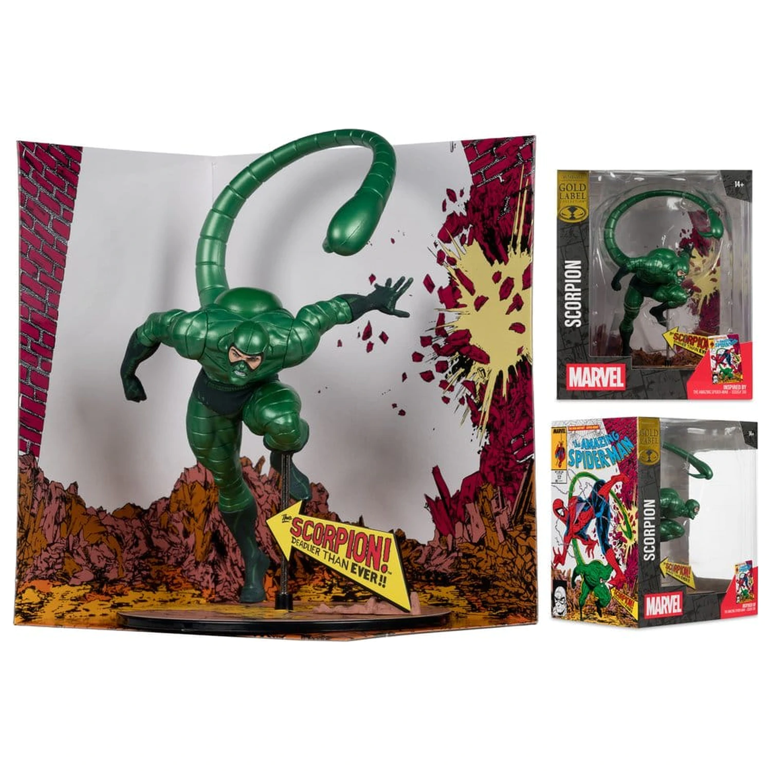 Marvel PVC Statue 1/10 Scorpion (Metallic) (The Amazing Spider-Man #318) (Gold Label) 18 cm Produktfoto