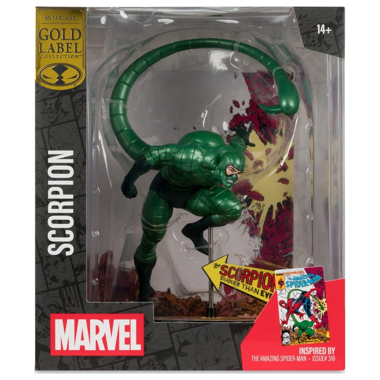 Marvel PVC Statue 1/10 Scorpion (Metallic) (The Amazing Spider-Man #318) (Gold Label) 18 cm Produktfoto