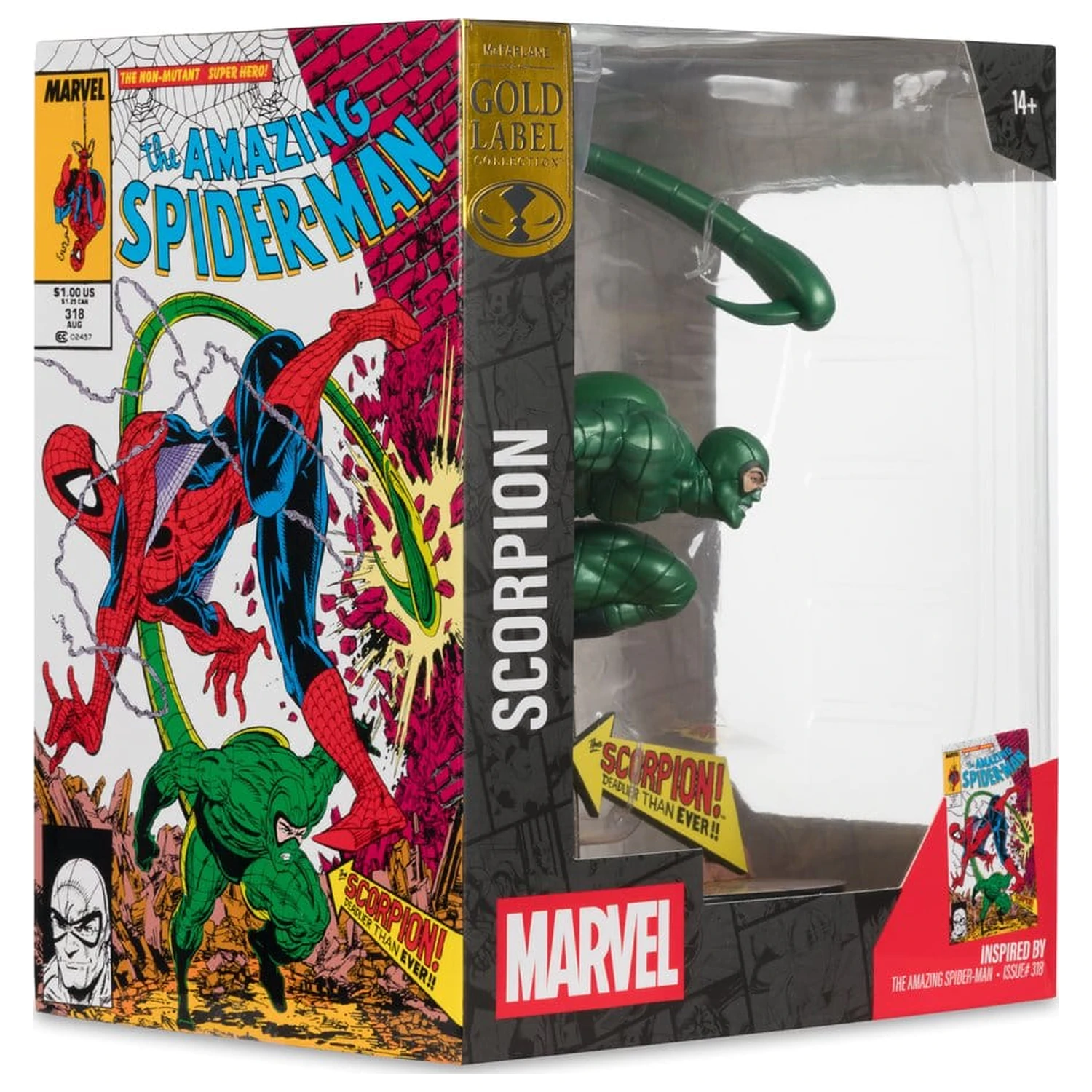 Marvel PVC Statue 1/10 Scorpion (Metallic) (The Amazing Spider-Man #318) (Gold Label) 18 cm Produktfoto