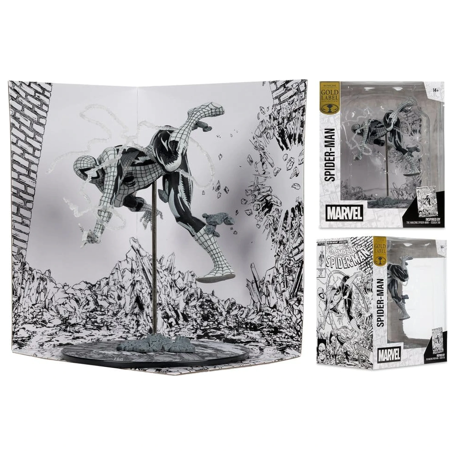 Marvel PVC Statue 1/10 Spider-Man (Line Art) (The Amazing Spider-Man #318) (Gold Label) 17 cm Produktfoto