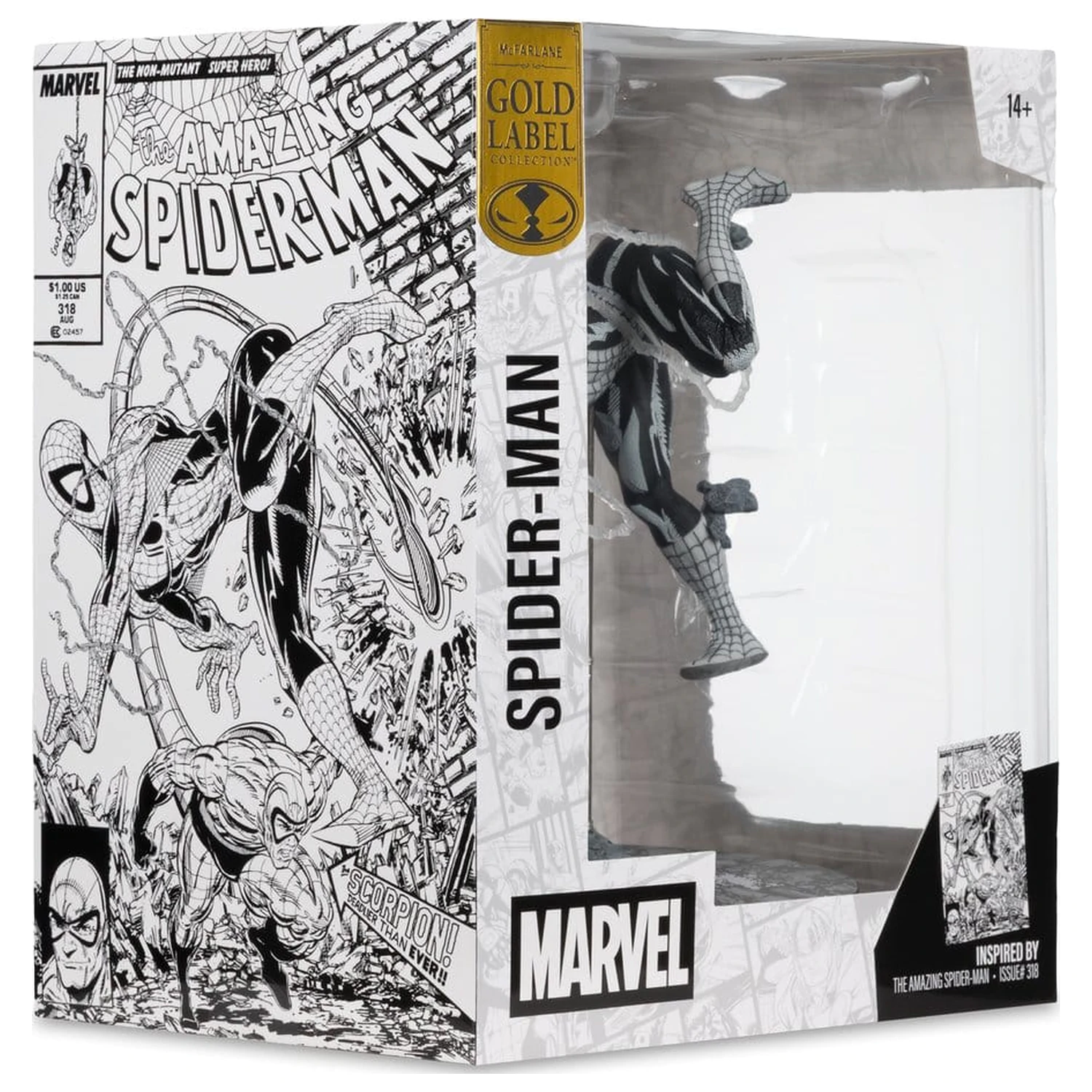 Marvel PVC Statue 1/10 Spider-Man (Line Art) (The Amazing Spider-Man #318) (Gold Label) 17 cm Produktfoto