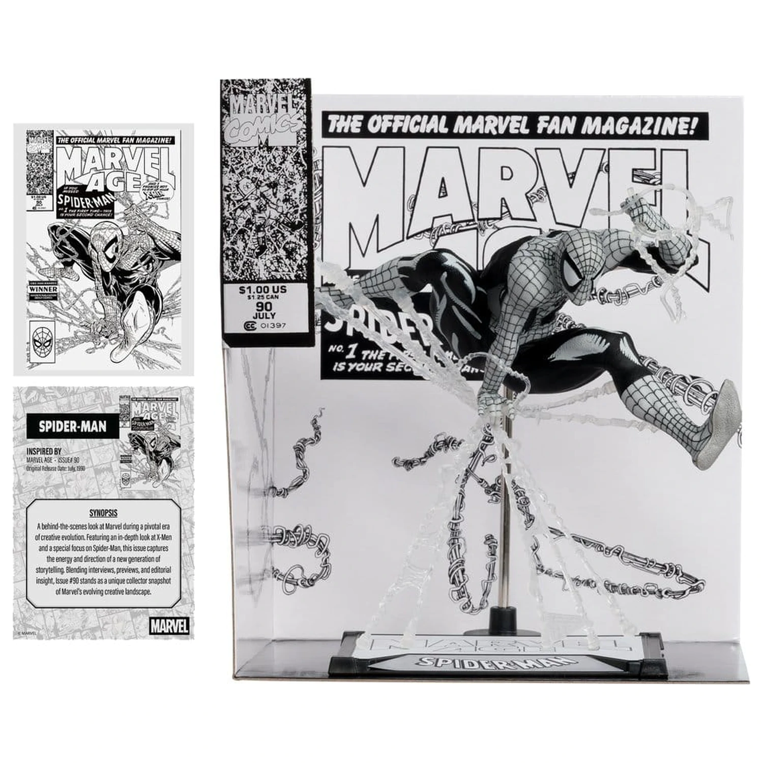 Marvel PVC Statue im Maßstab 1/10 Spider-Man (Marvel Age #90) (Line Art) 18 cm Produktfoto