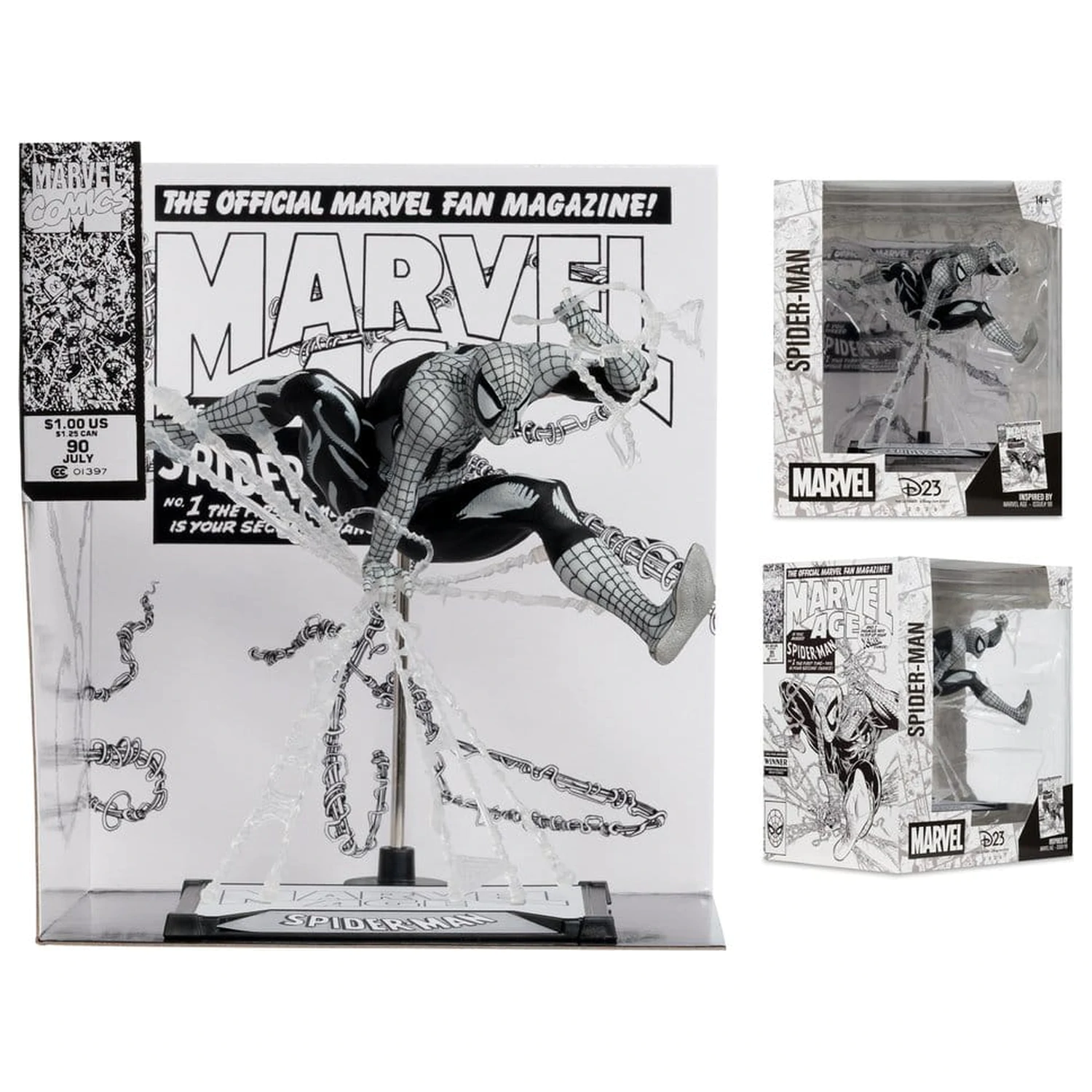 Marvel PVC Statue im Maßstab 1/10 Spider-Man (Marvel Age #90) (Line Art) 18 cm Produktfoto