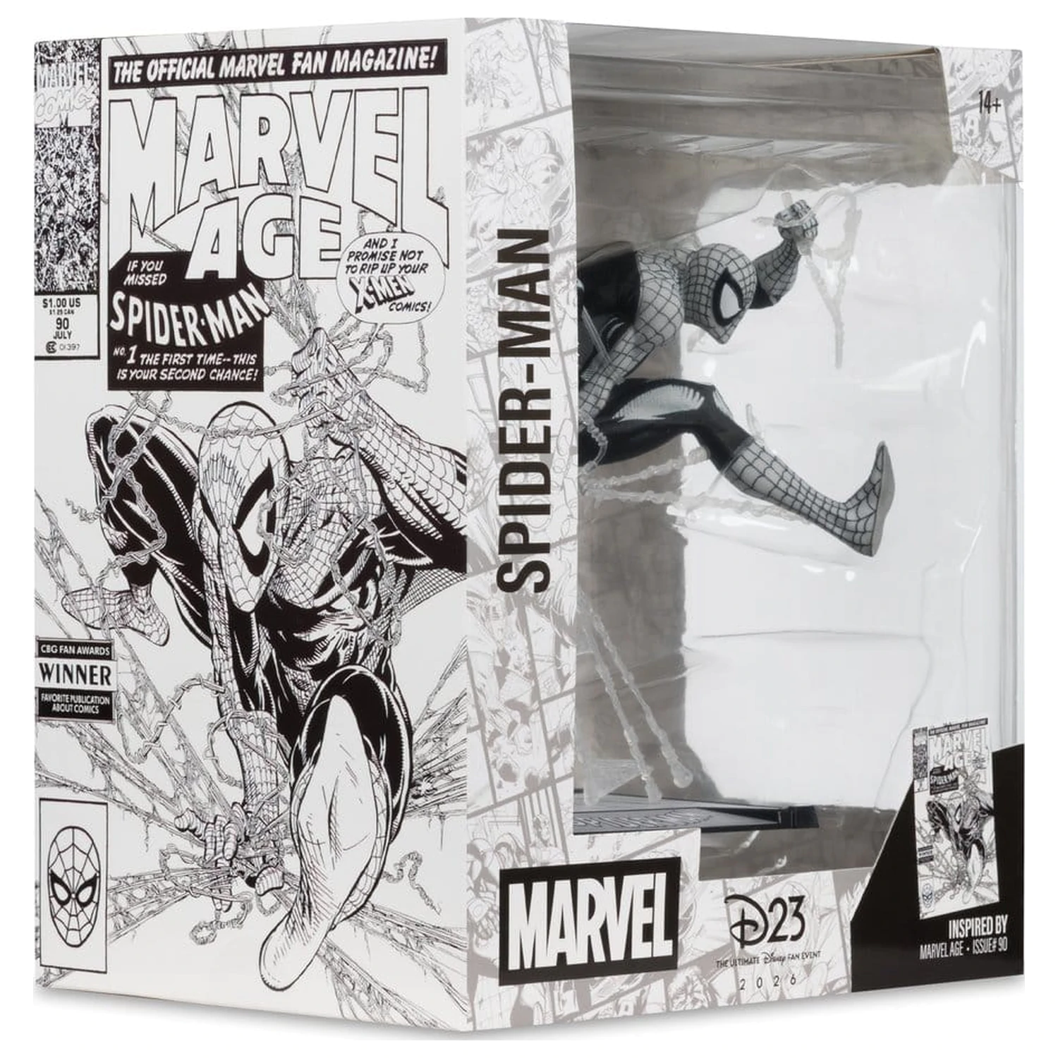 Marvel PVC Statue im Maßstab 1/10 Spider-Man (Marvel Age #90) (Line Art) 18 cm Produktfoto