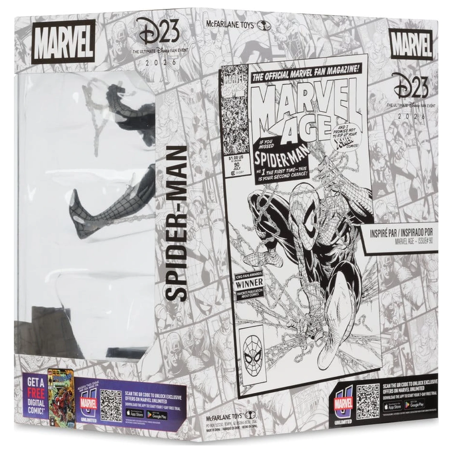 Marvel PVC Statue im Maßstab 1/10 Spider-Man (Marvel Age #90) (Line Art) 18 cm Produktfoto