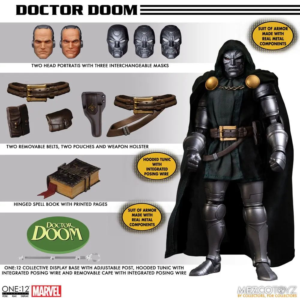 Marvel Action Figur 1/12 Doctor Doom 17 cm Produktfoto