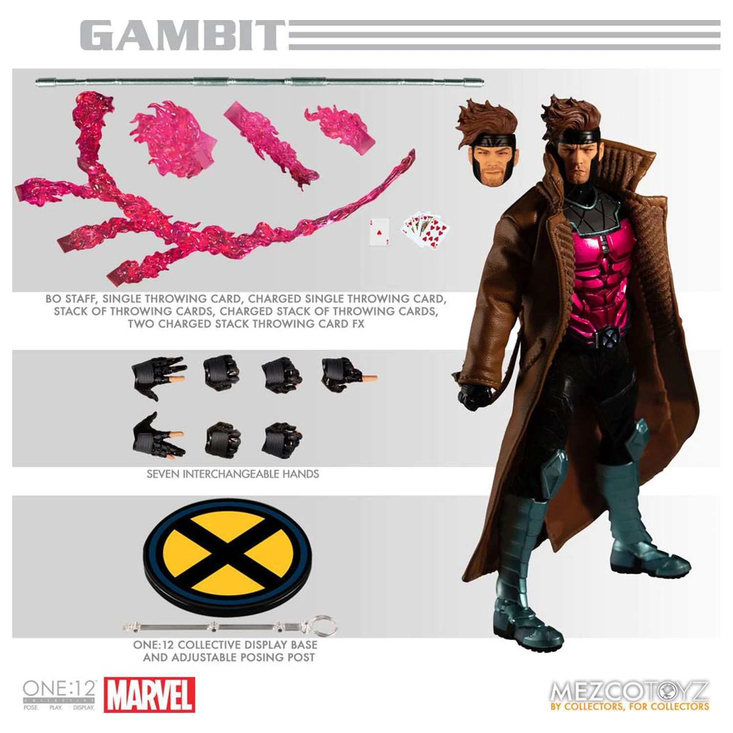 Marvel Action Figur 1/12 Gambit 17 cm Produktfoto