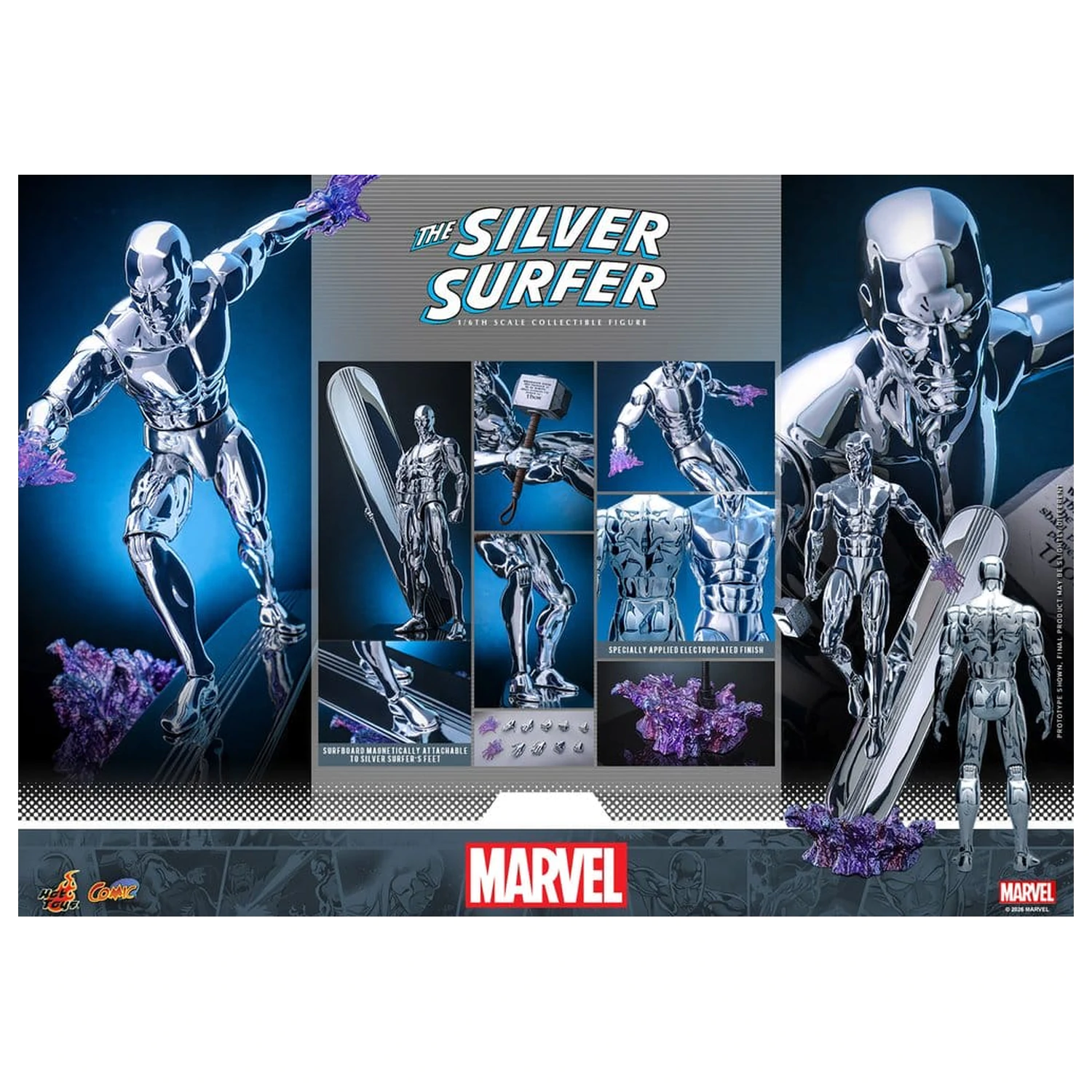 Marvel Actionfigur 1/6 Silver Surfer 32 cm Produktfoto