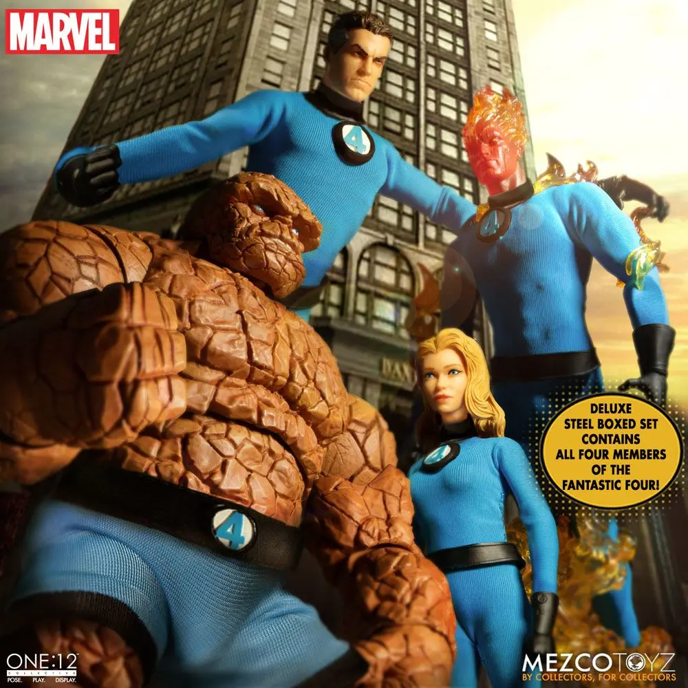 Marvel Actionfiguren 1/12 Fantastic Four Deluxe Steel Box Set 16 cm Produktfoto