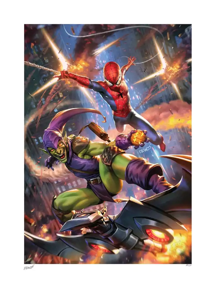Marvel Kunstdruck Amazing Spider-Man vs Green Goblin 46 x 61 cm - ungerahmt Produktfoto