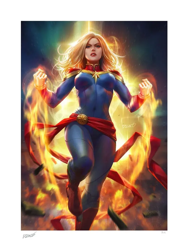 Marvel Kunstdruck Captain Marvel 46 x 61 cm - ungerahmt Produktfoto