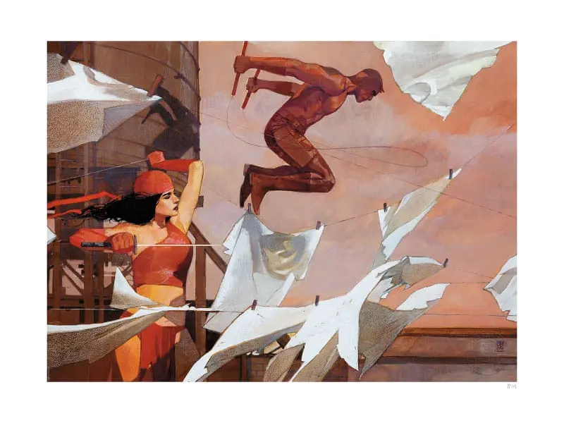 Marvel Kunstdruck Daredevil & Elektra 46 x 61 cm - ungerahmt Produktfoto