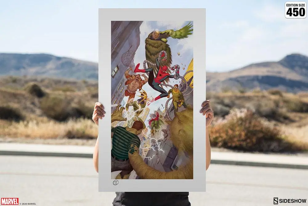 Marvel Kunstdruck Spider-Man vs Sinister Six 43 x 74 cm - ungerahmt Produktfoto