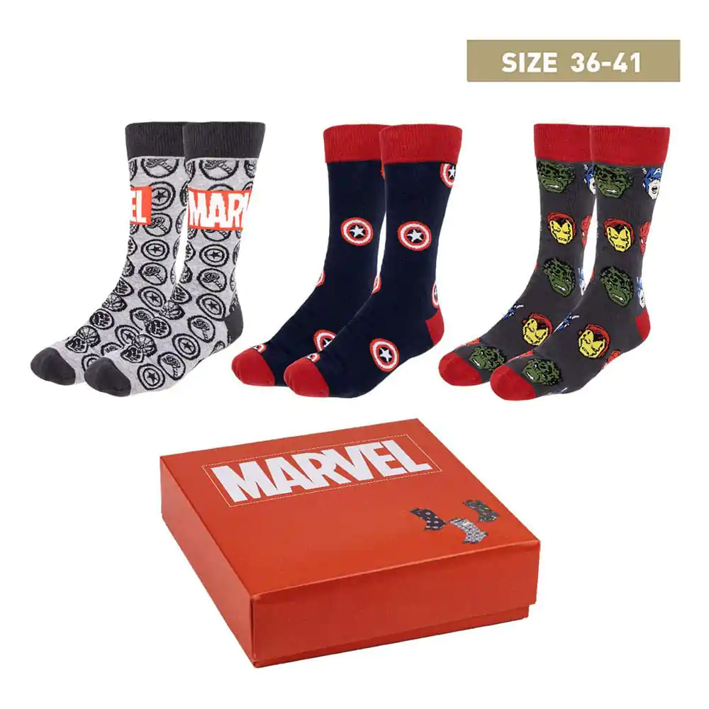 Marvel Socken 3er-Pack Avengers 35-41 termékfotó