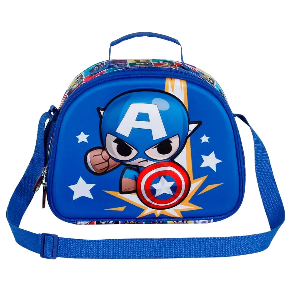 Marvel Avengers Captain America Punch 3D Lunchtasche Produktfoto