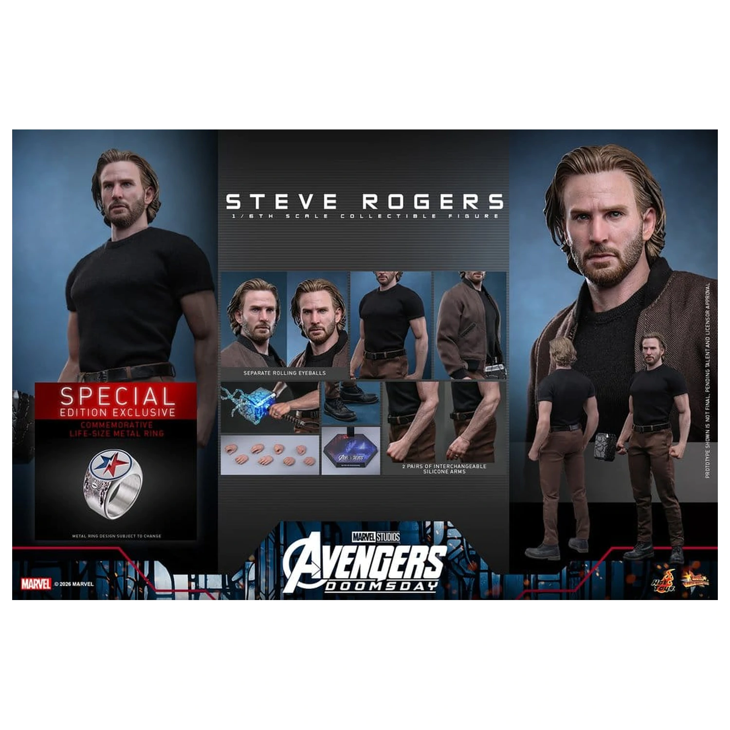 Marvel Avengers: Doomsday Movie Masterpiece Actionfigur 1/6 Steve Rogers (Deluxe Version) 31 Zentimeter Produktfoto