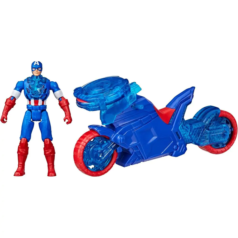 Marvel Avengers Motorrad Schildwerfer + Captain America Figur Produktfoto