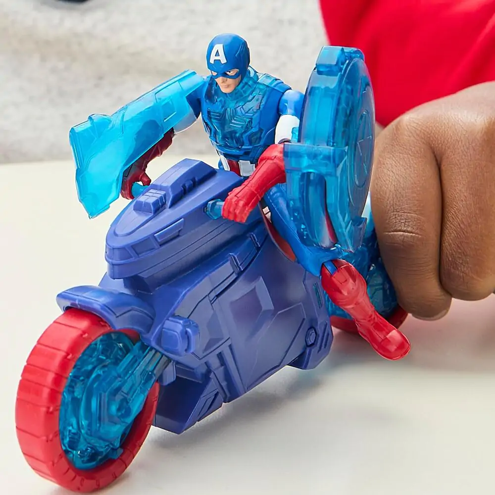 Marvel Avengers Motorrad Schildwerfer + Captain America Figur Produktfoto