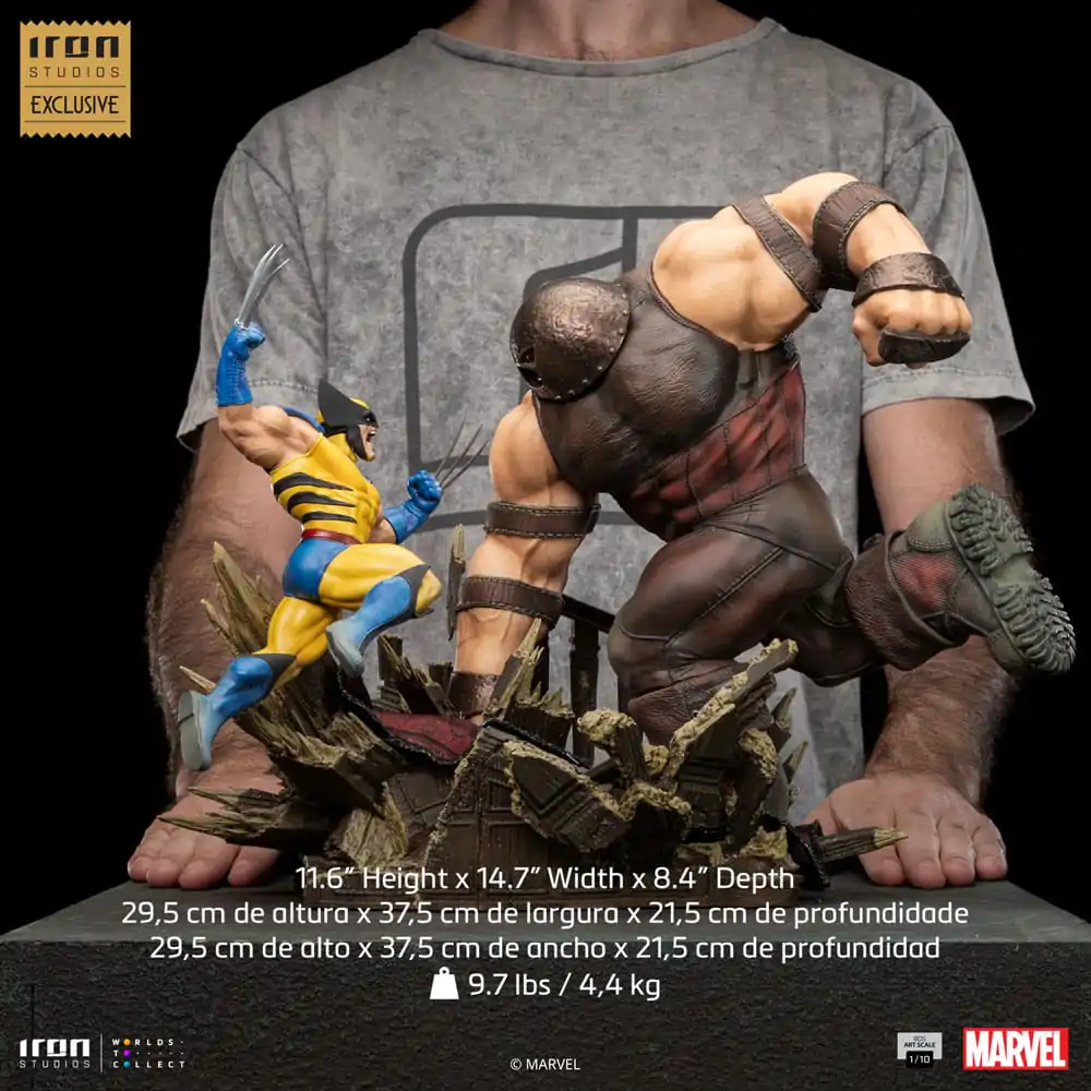 Marvel BDS Art Scale Statue 1/10 Wolverine vs Juggernaut heo EU Exclusive 30 cm termékfotó