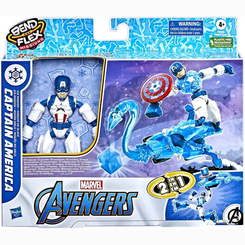 Marvel Bend and Flex Missions Capitan America Figur 15cm Produktfoto