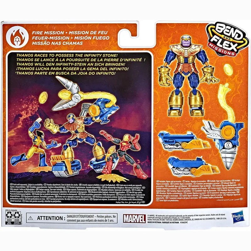 Marvel Bend and Flex Missions Thanos Figur 15cm Produktfoto