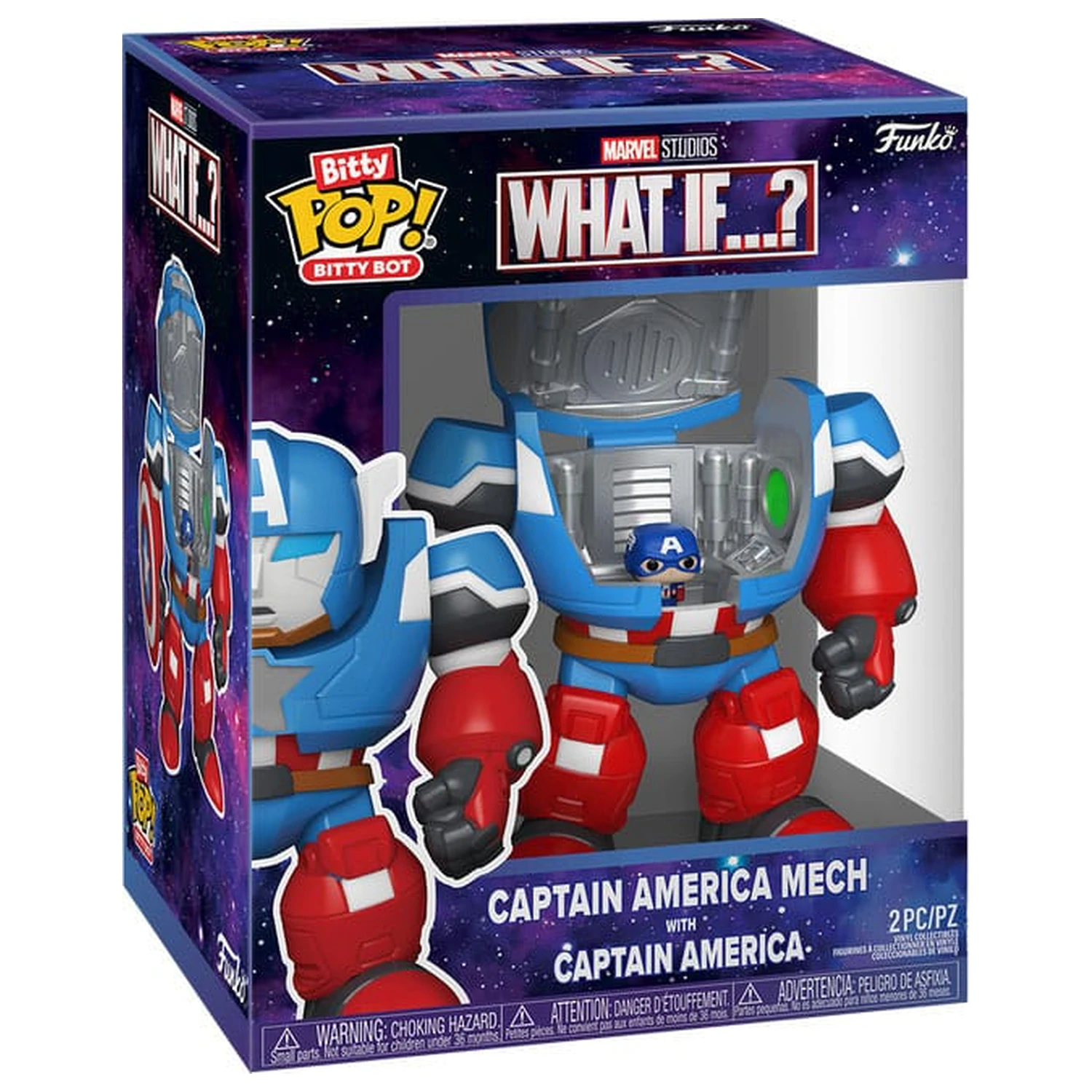 Marvel Bitty Funko POP! Bots Figur WI- CA Mech mit Cap 11,7 cm Produktfoto