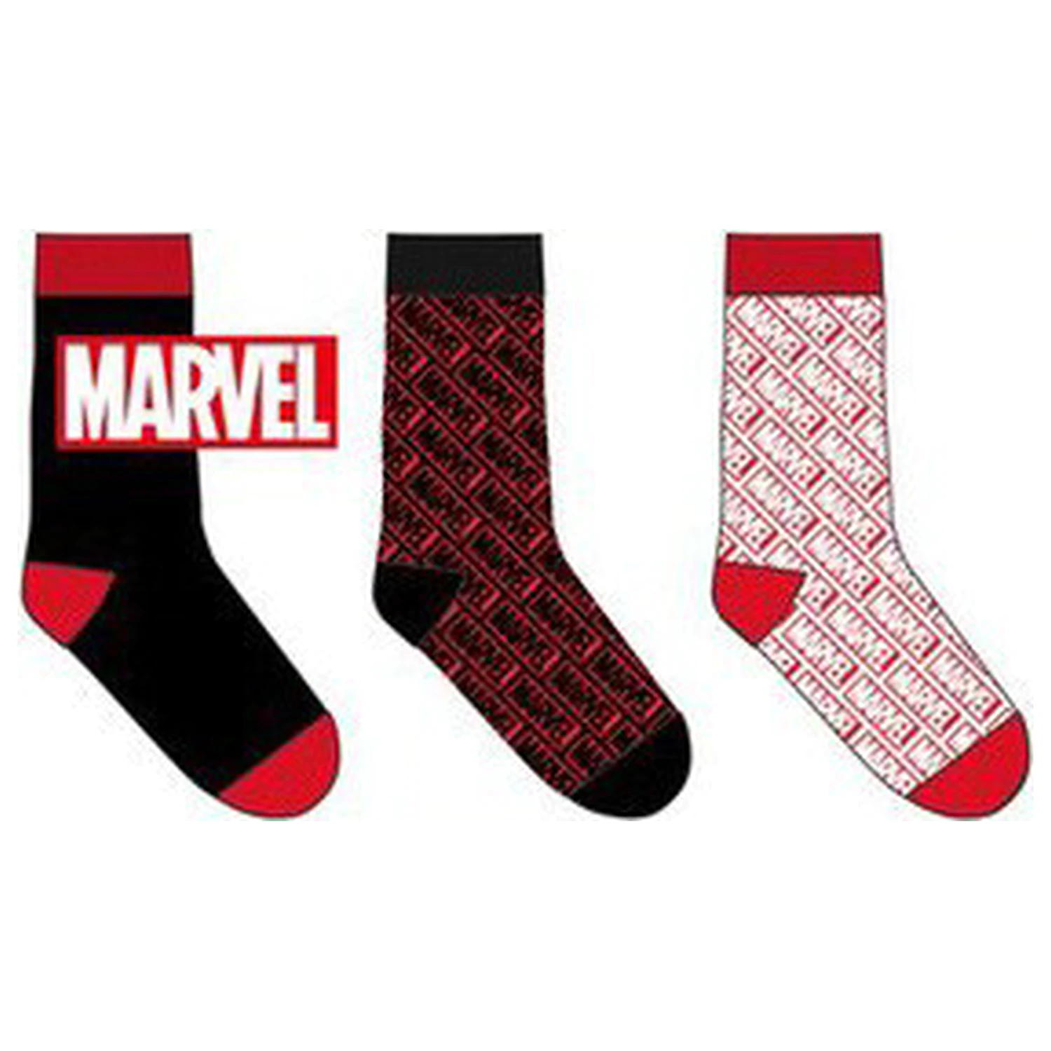 Marvel schwarze Herrensocken 39/42 Produktfoto