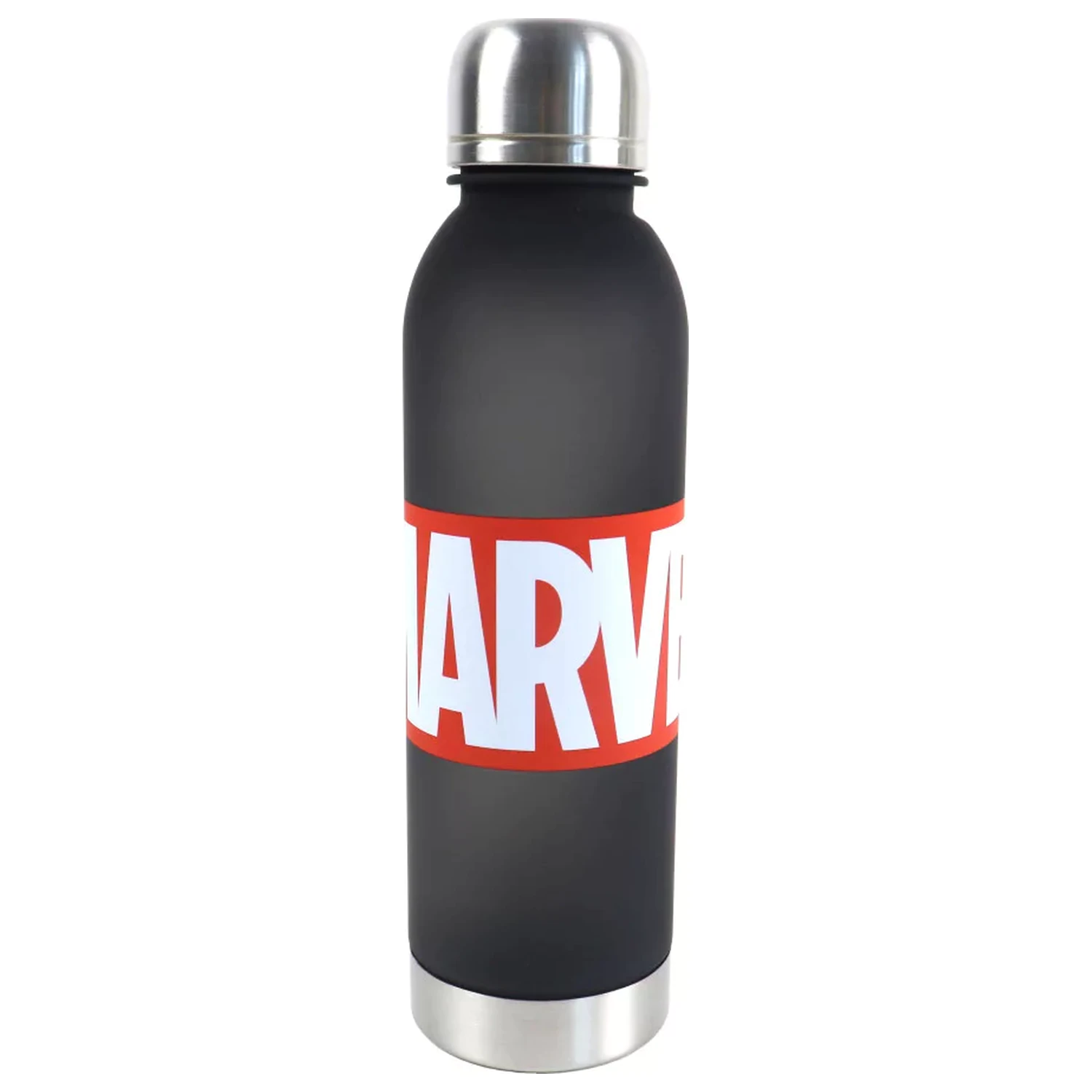 Marvel schwarze Plastik Wasserflasche mit Schraubverschluss 750 ml Produktfoto