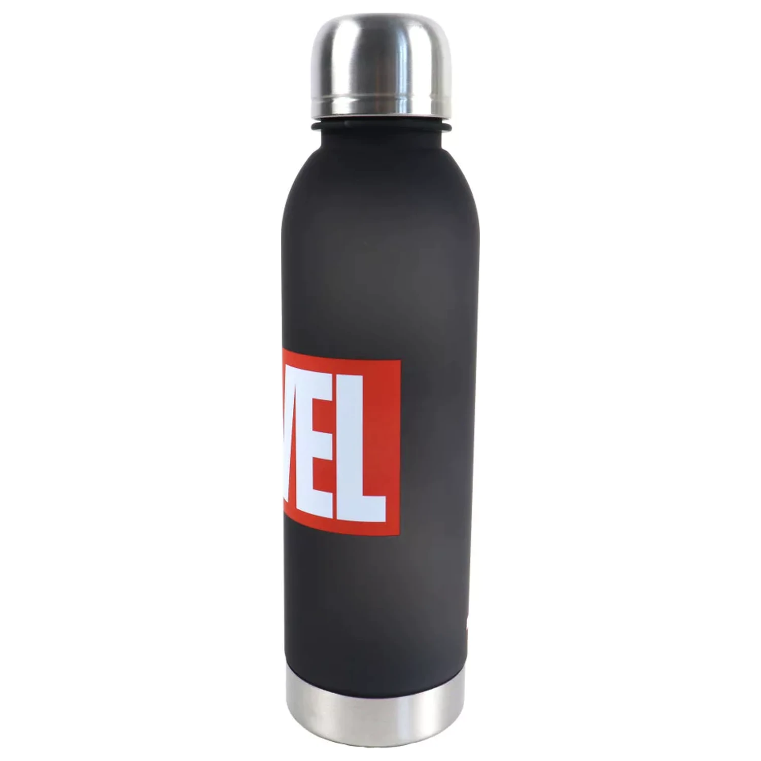 Marvel schwarze Plastik Wasserflasche mit Schraubverschluss 750 ml Produktfoto