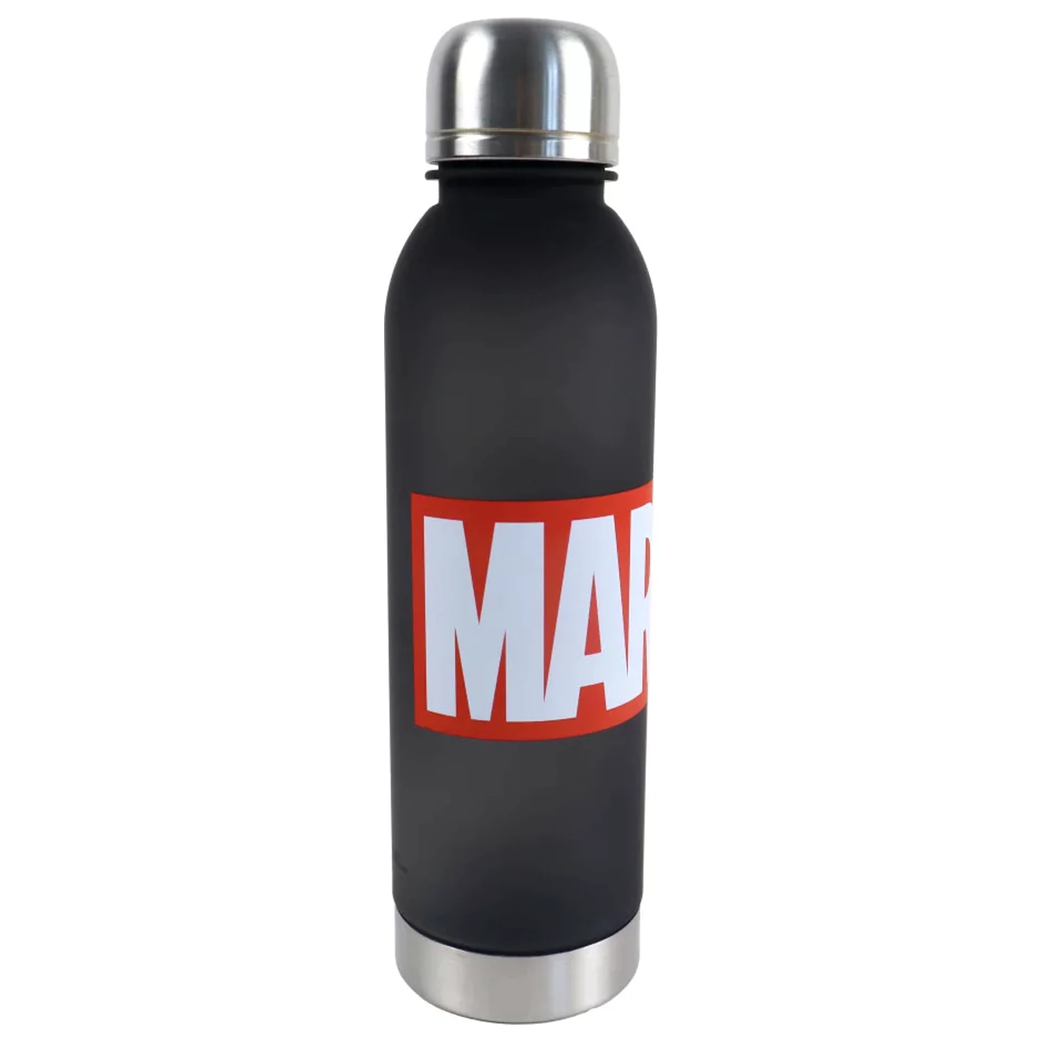 Marvel schwarze Plastik Wasserflasche mit Schraubverschluss 750 ml Produktfoto