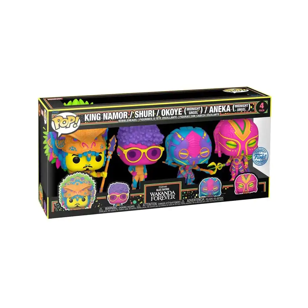 Marvel POP! Movies Vinyl Figuren 4er-Pack Black Panther Wakanda Forever S2 9 cm Produktfoto