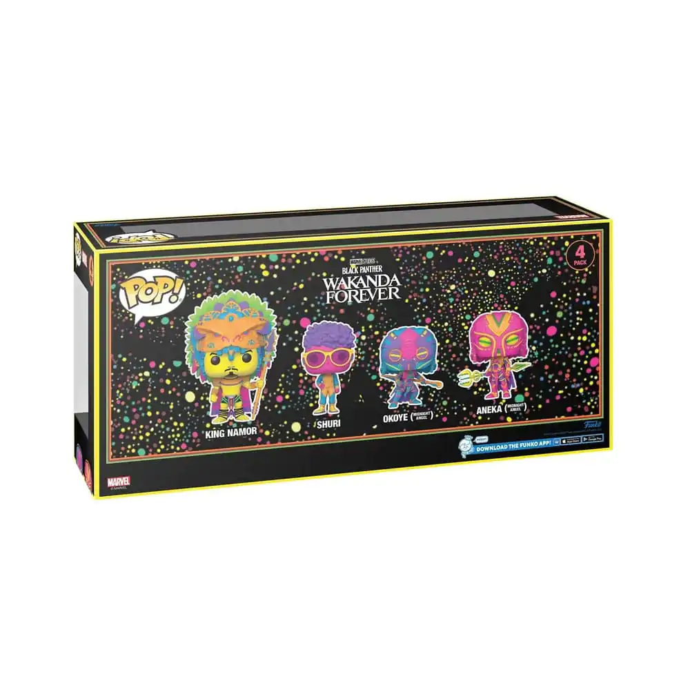 Marvel POP! Movies Vinyl Figuren 4er-Pack Black Panther Wakanda Forever S2 9 cm Produktfoto
