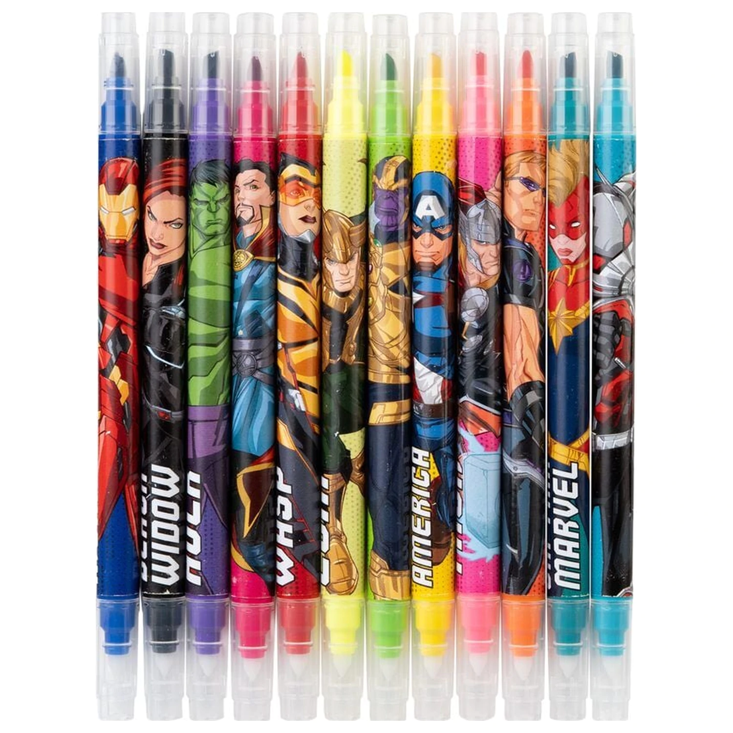 Marvel Avengers 12 löschbare Marker Pack Produktfoto
