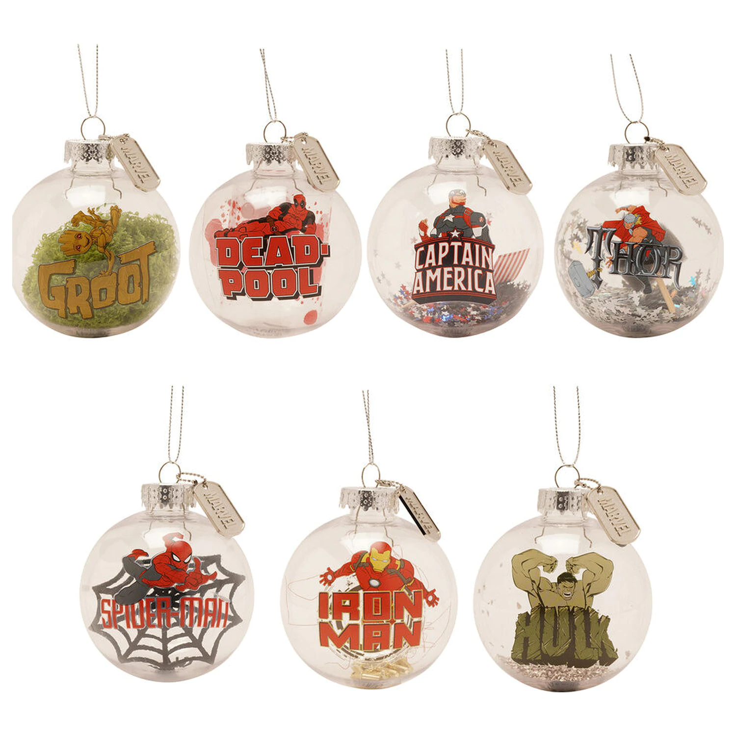 Marvel Avengers Set 7 Weihnachtskugel Produktfoto