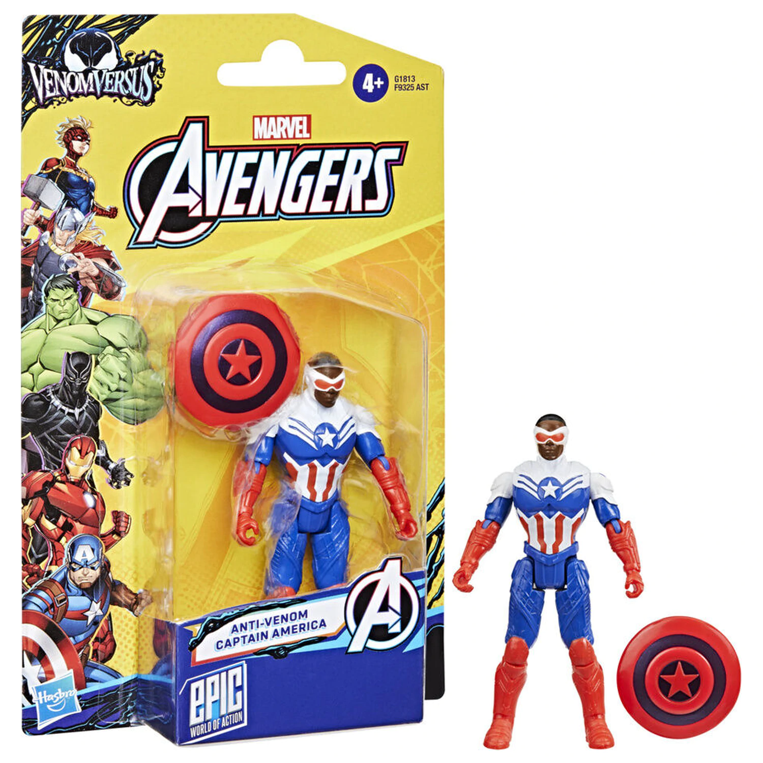 Marvel Avengers Anti-Venom Captain America Figur 10cm Produktfoto