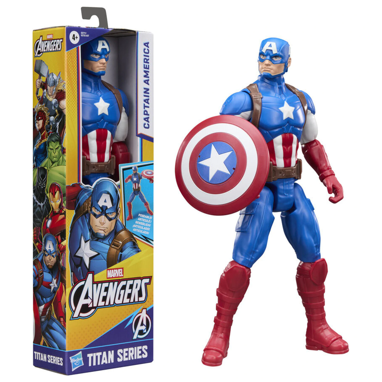 Marvel Avengers Titan Series Captain America Figur 30cm Produktfoto