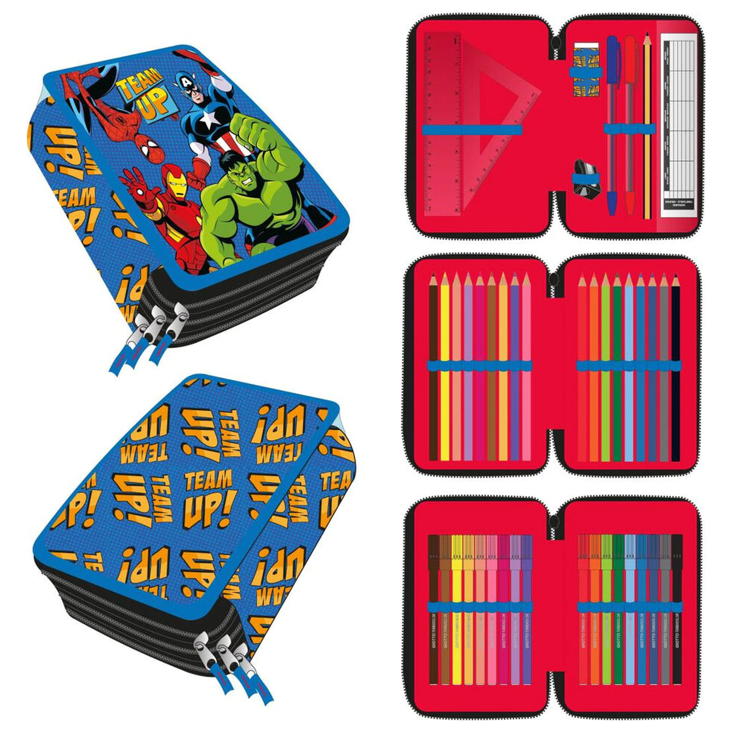 Marvel Avengers dreifaches Federmäppchen Produktfoto