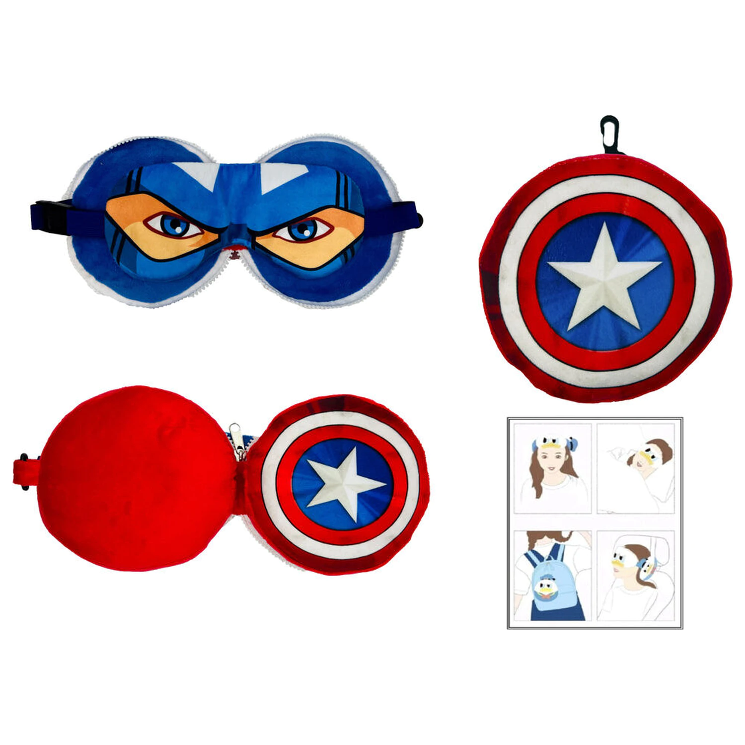 Marvel Avengers Reisekissen + Maske Produktfoto